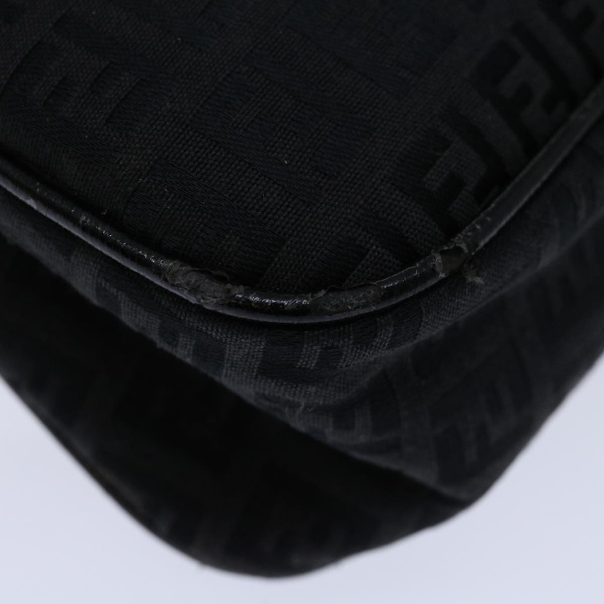 FENDI Zucchino Canvas Hand Bag Black ep3894