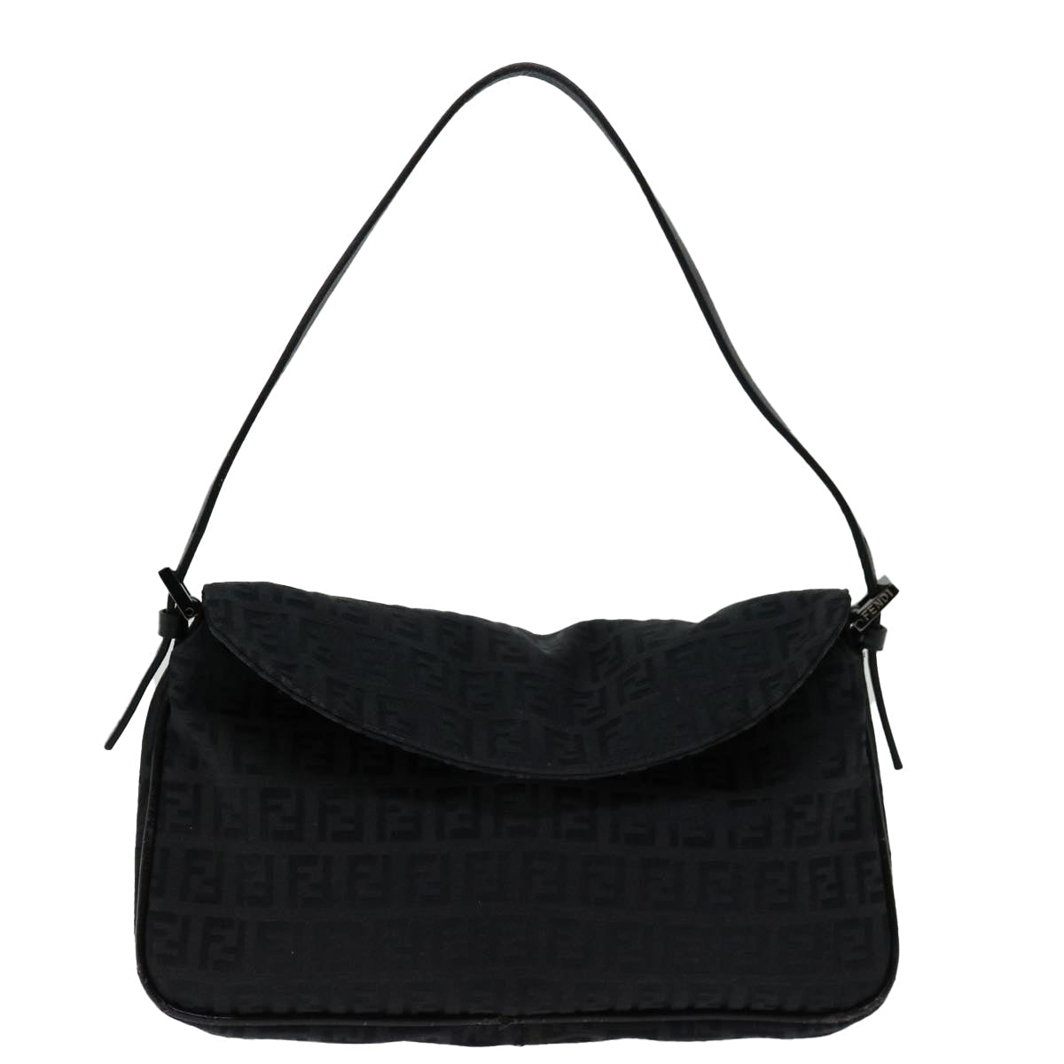 FENDI Zucchino Canvas Hand Bag Black ep3894