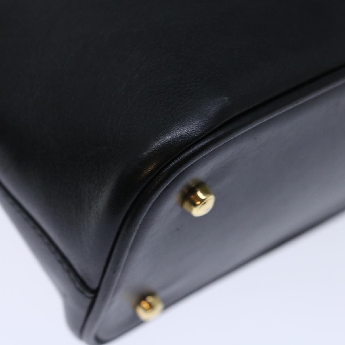 GUCCI Bamboo Hand Bag Leather Black 000 122 0290 ep3934