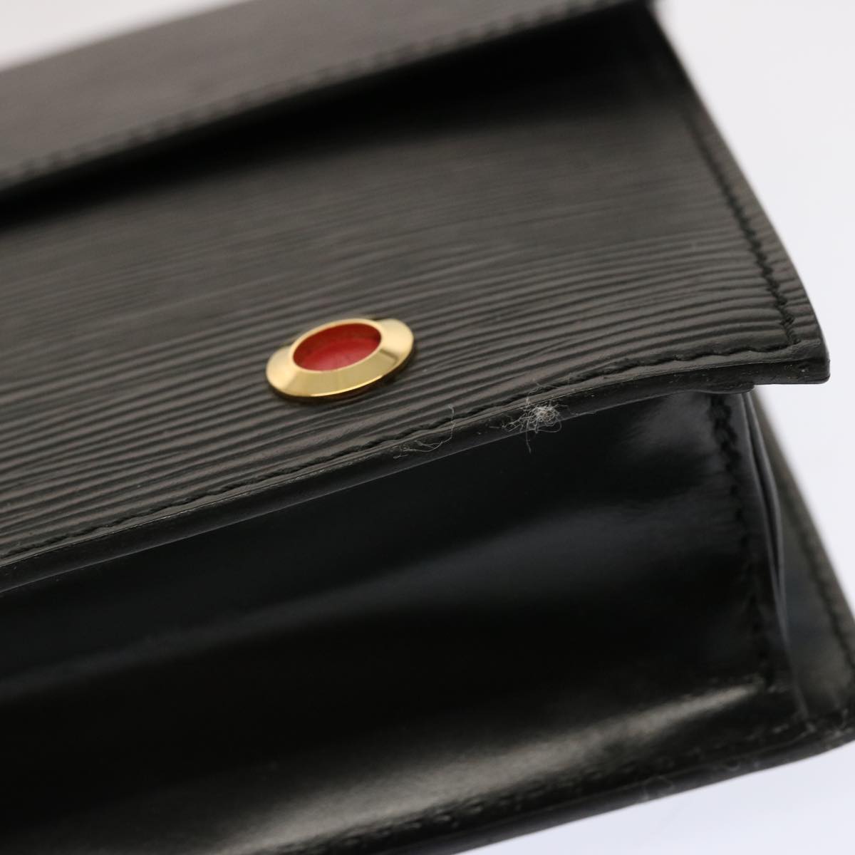 LOUIS VUITTON Epi Hublot Shoulder Bag Black Red M52557 LV ep3962