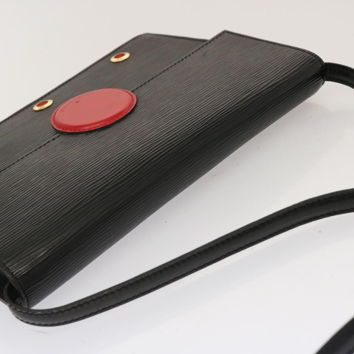 LOUIS VUITTON Epi Hublot Shoulder Bag Black Red M52557 LV ep3962
