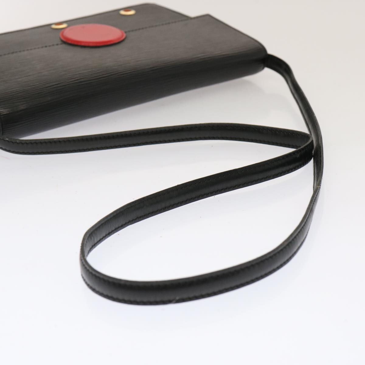 LOUIS VUITTON Epi Hublot Shoulder Bag Black Red M52557 LV ep3962