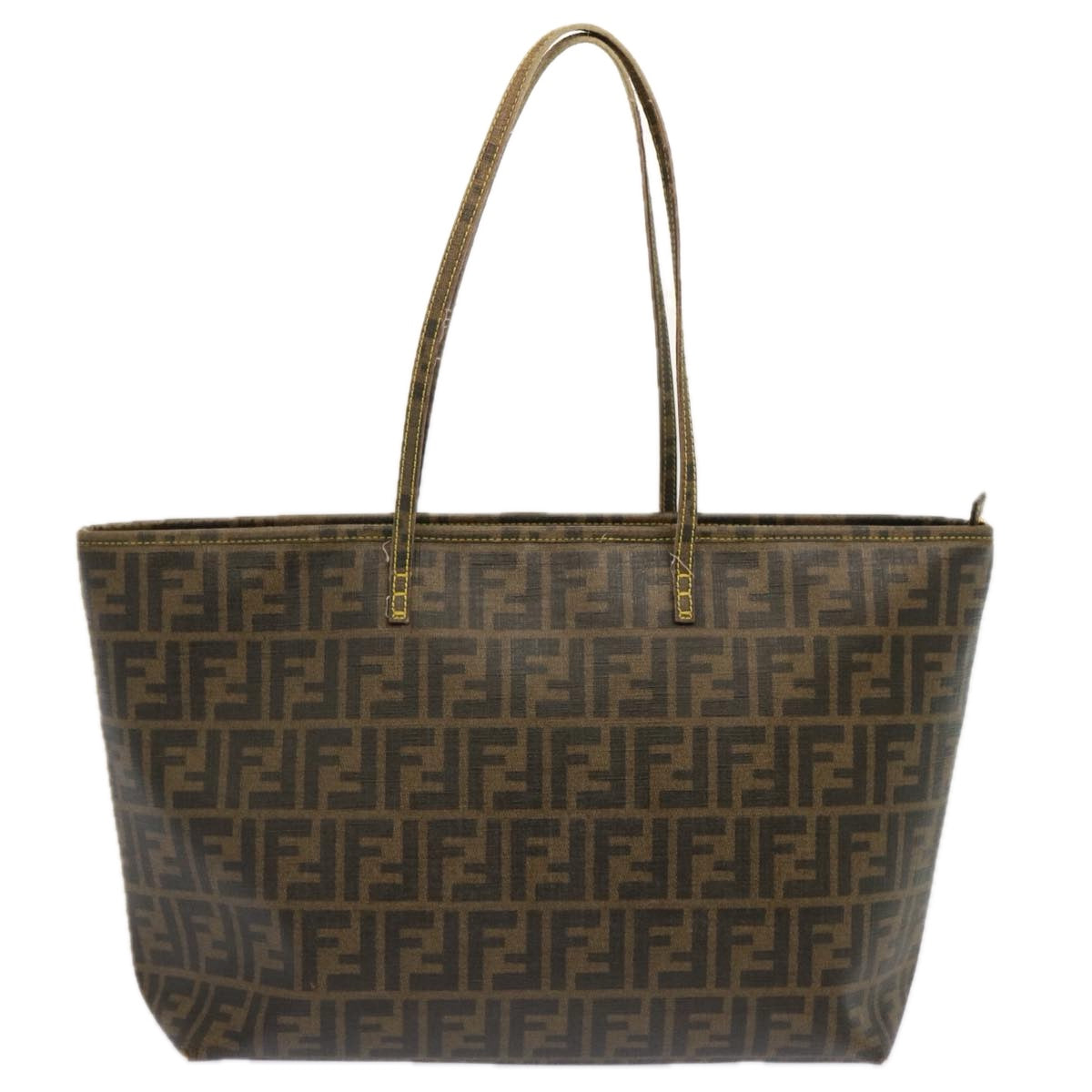 FENDI Zucca Canvas Tote Bag Black Brown ep3963