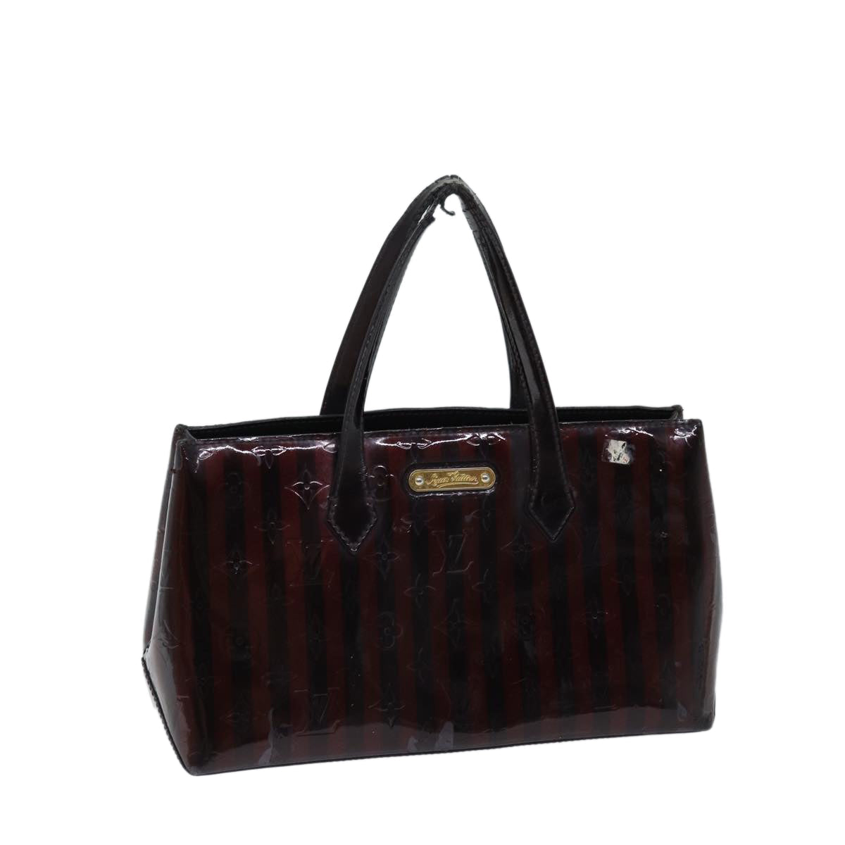 LOUIS VUITTON VernisRayure Wilshire PM Bag Pomme D'amour M91701 LV ep3967