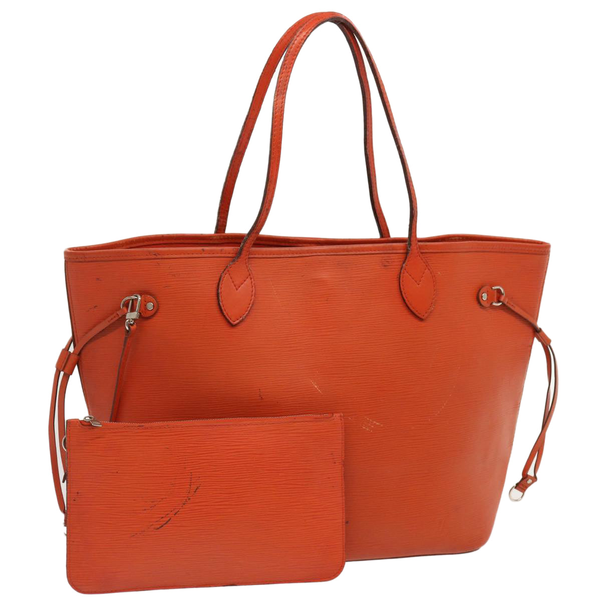 LOUIS VUITTON Epi Neverfull MM Tote Bag Orange Pimon M40884 LV ep3975