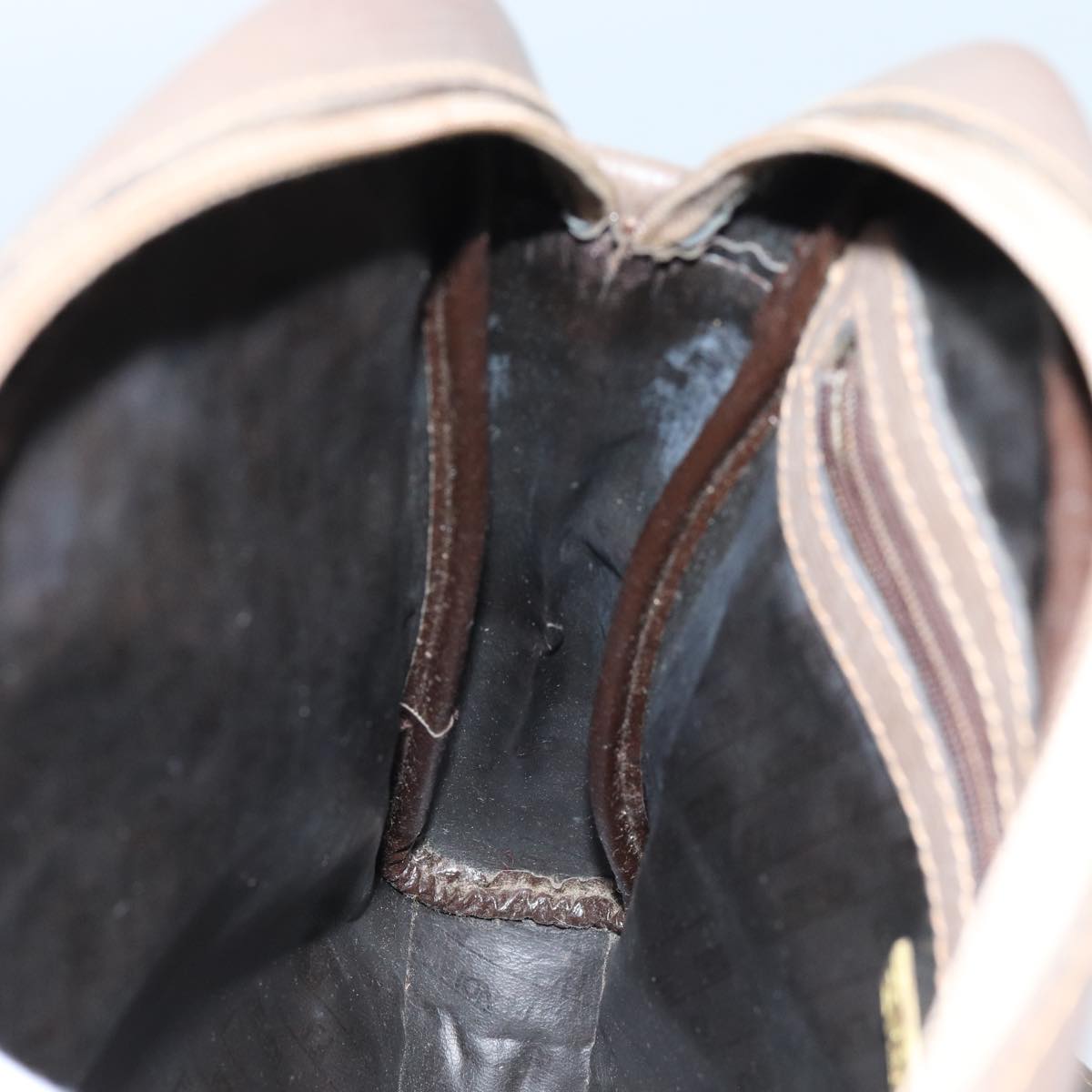 FENDI Zucchino Canvas Shoulder Bag Brown ep3988