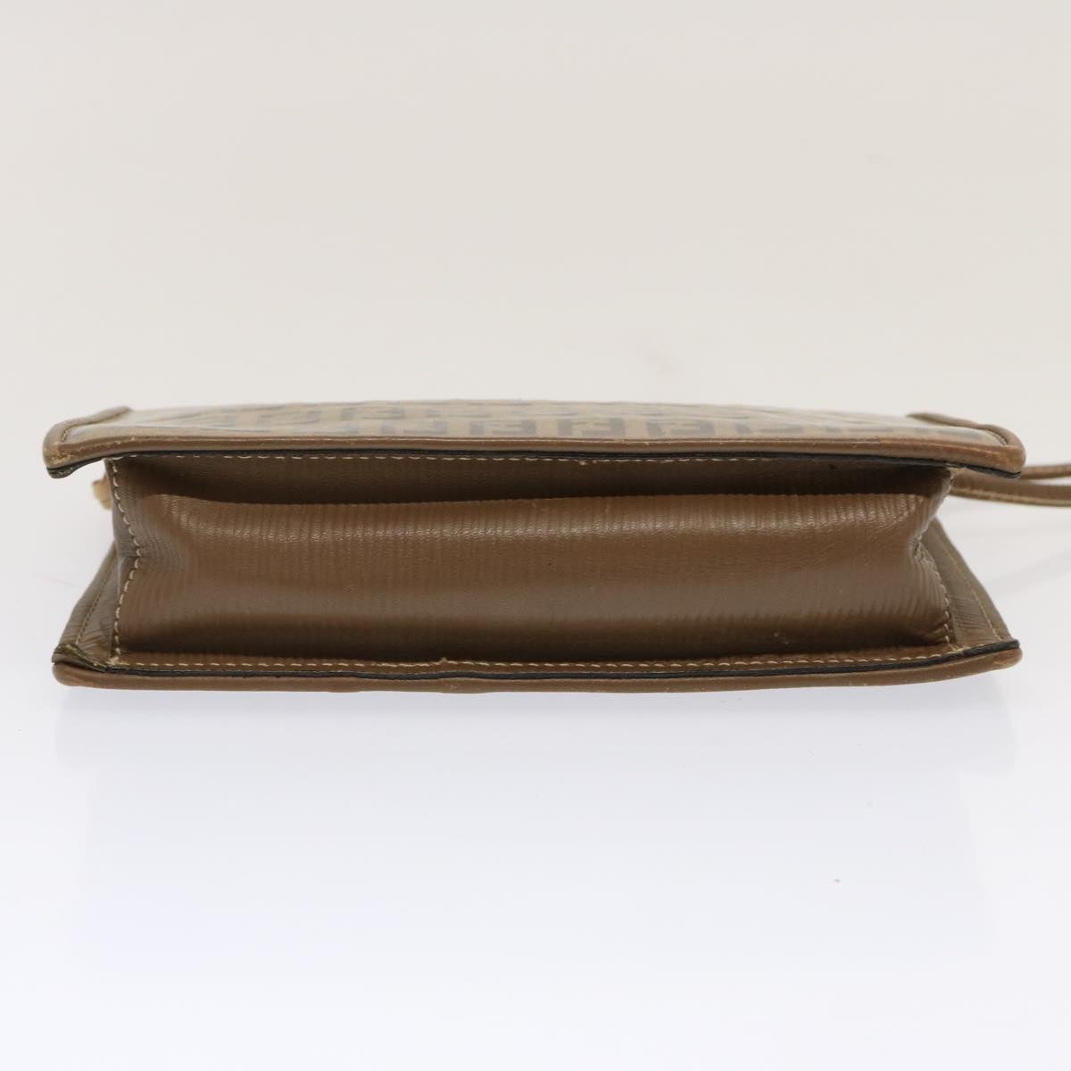 FENDI Zucchino Canvas Shoulder Bag Vintage Brown ep3991