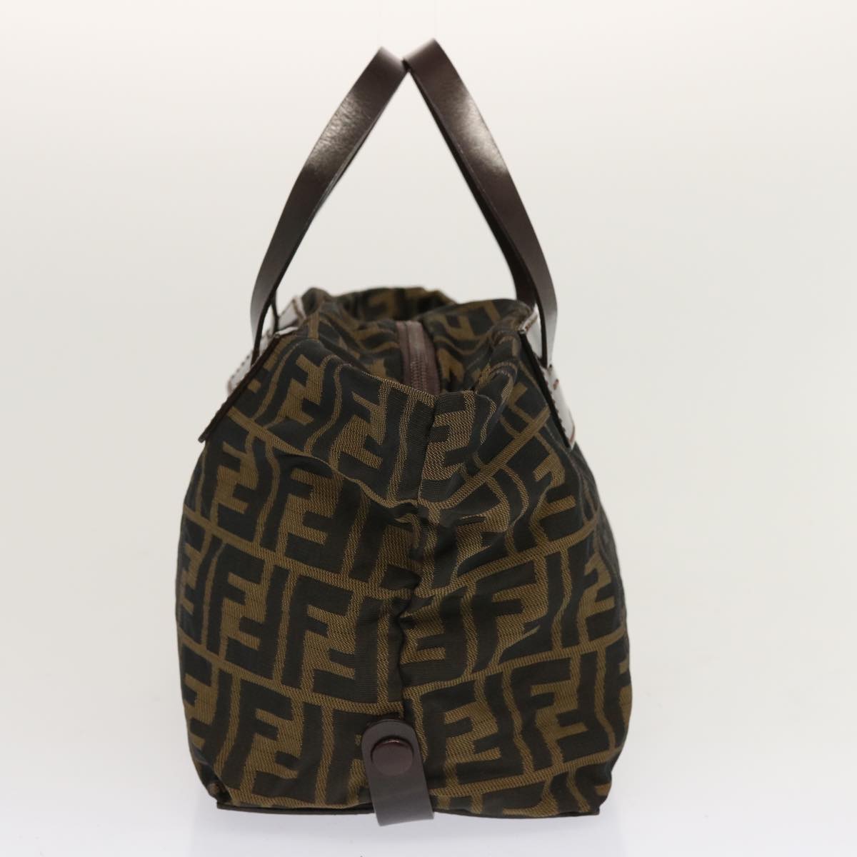 FENDI Zucca Canvas Hand Bag Brown Black ep4011