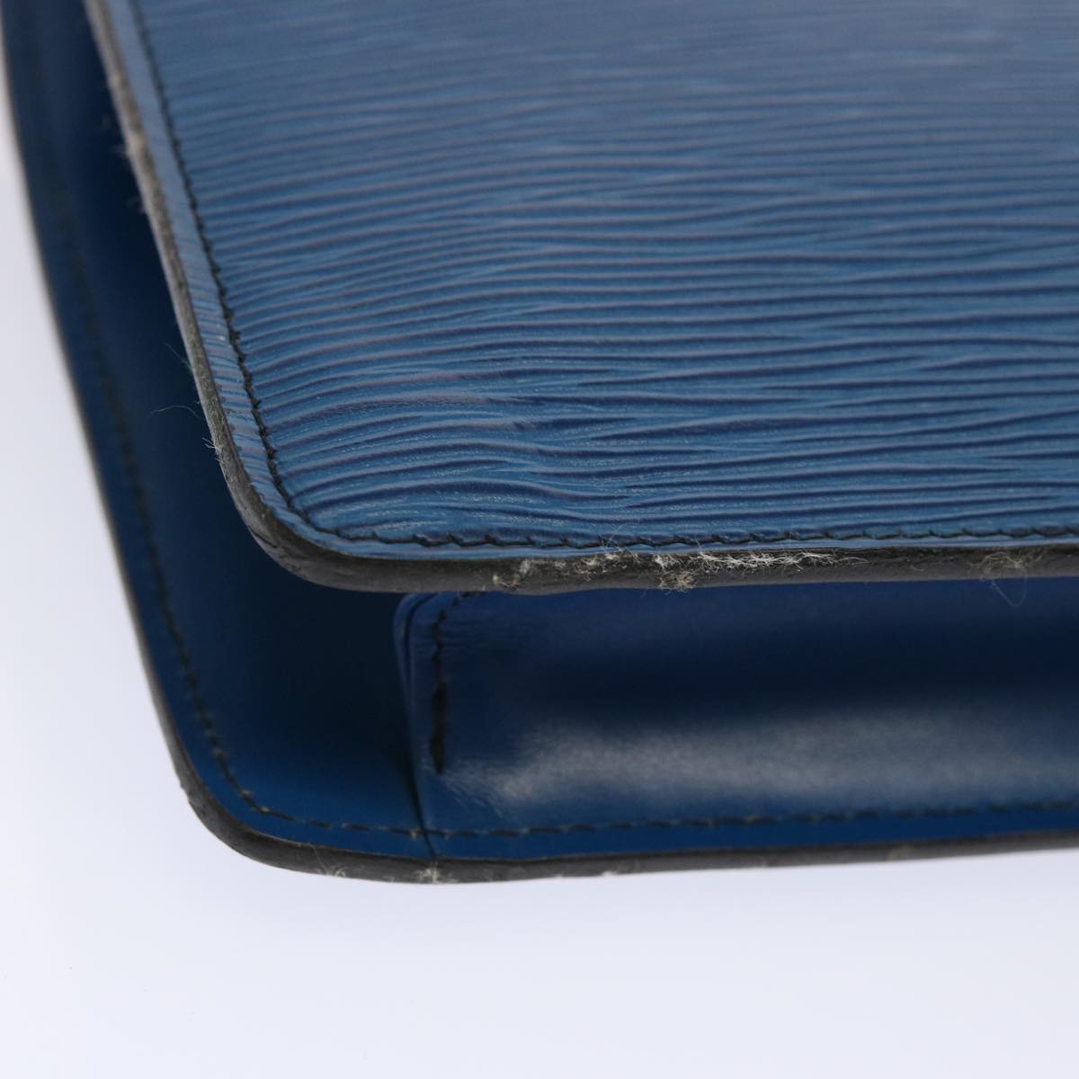 LOUIS VUITTON Epi Montaigne 27 Clutch Bag Blue M52655 LV ep4017