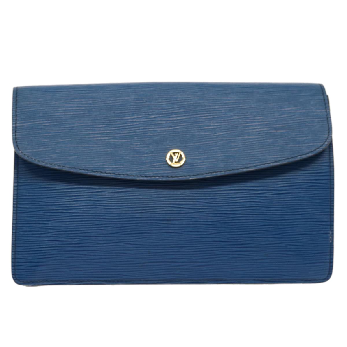 LOUIS VUITTON Epi Montaigne 27 Clutch Bag Blue M52655 LV ep4017
