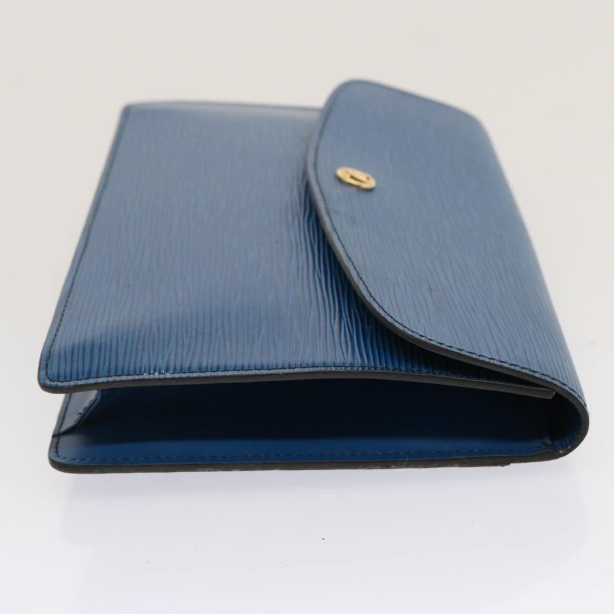 LOUIS VUITTON Epi Montaigne 27 Clutch Bag Blue M52655 LV ep4017