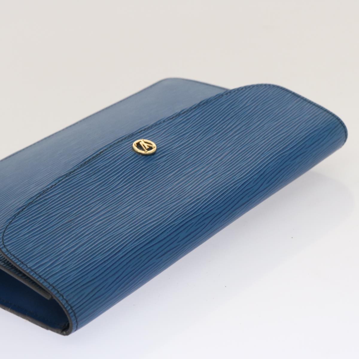 LOUIS VUITTON Epi Montaigne 27 Clutch Bag Blue M52655 LV ep4017