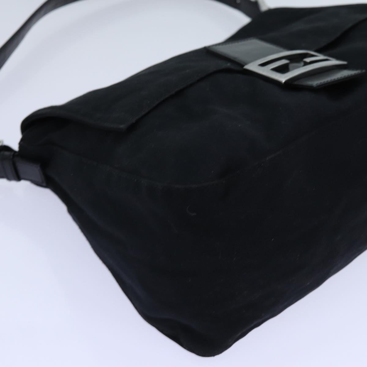 FENDI Mamma Baguette Shoulder Bag Nylon Black 2321 26325 079 ep4022