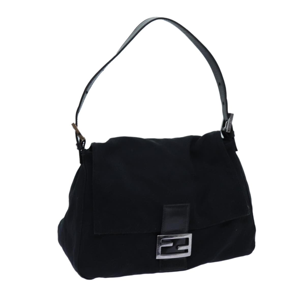 FENDI Mamma Baguette Shoulder Bag Nylon Black 2321 26325 079 ep4022