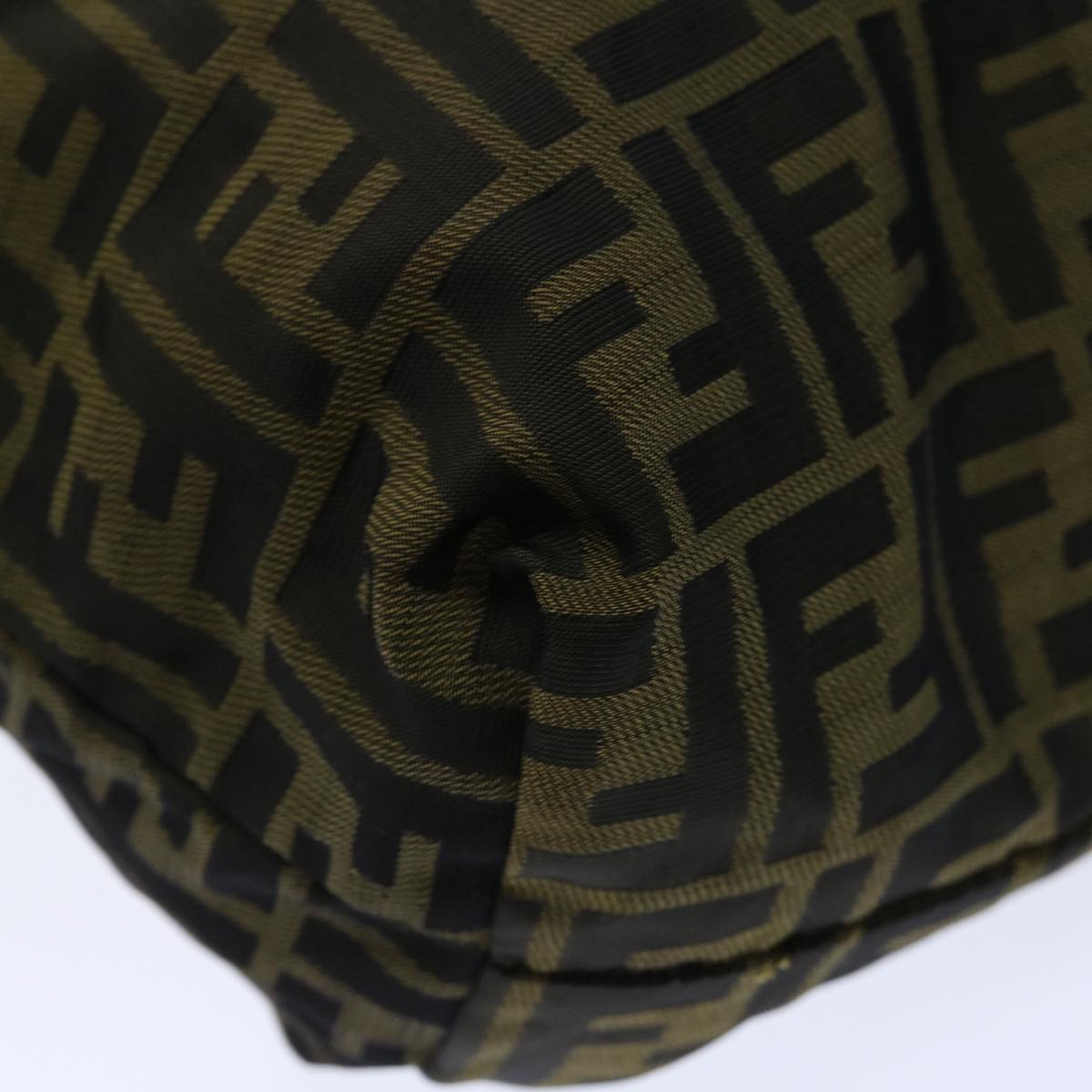 FENDI Zucca Canvas Hand Bag Brown Black ep4023