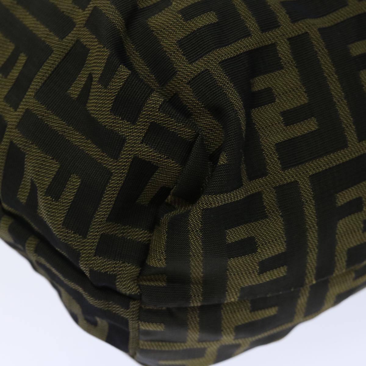 FENDI Zucca Canvas Hand Bag Brown Black ep4023