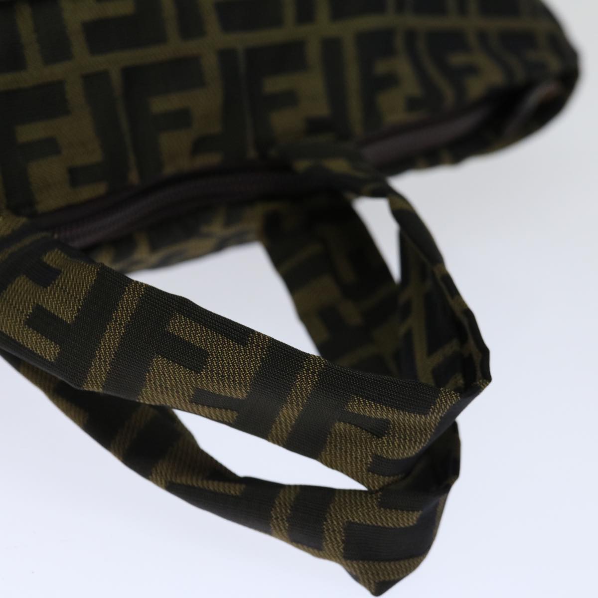 FENDI Zucca Canvas Hand Bag Brown Black ep4023