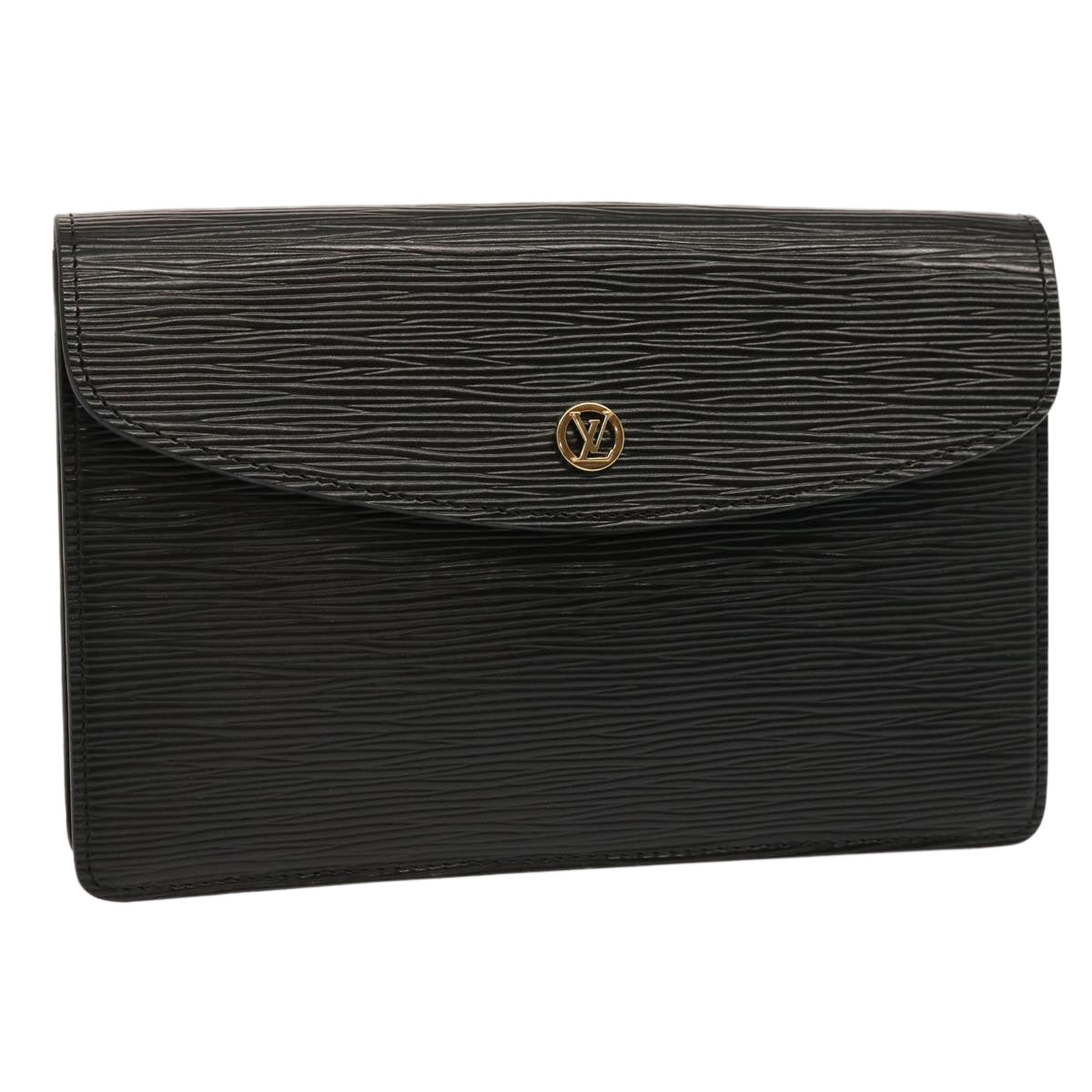 LOUIS VUITTON Epi Montaigne 23 Clutch Bag Black M52662 LV ep4029