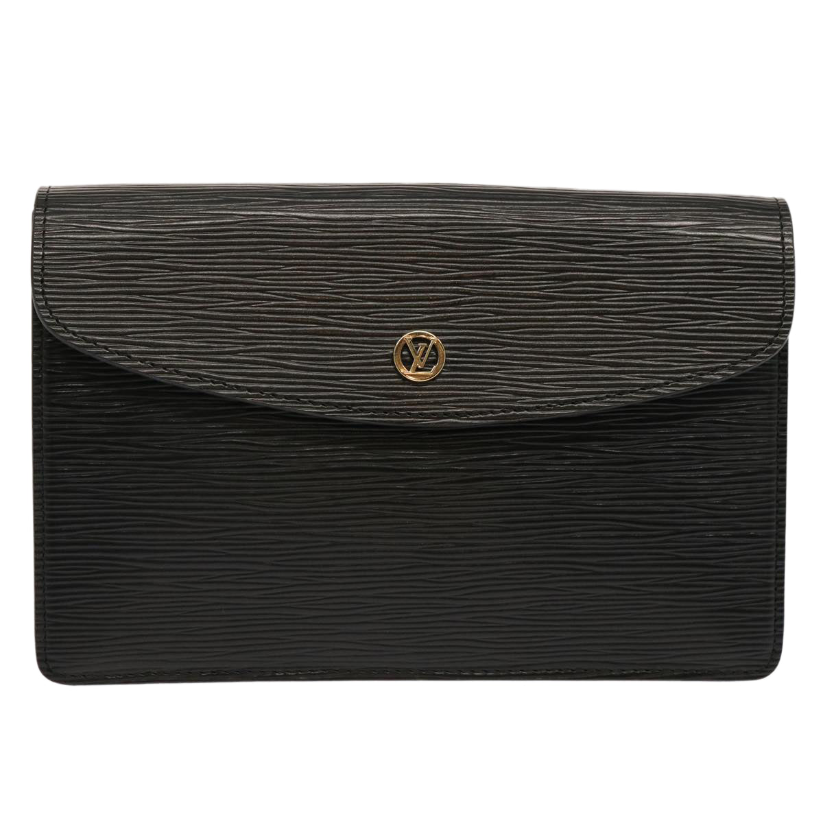 LOUIS VUITTON Epi Montaigne 23 Clutch Bag Black M52662 LV ep4029