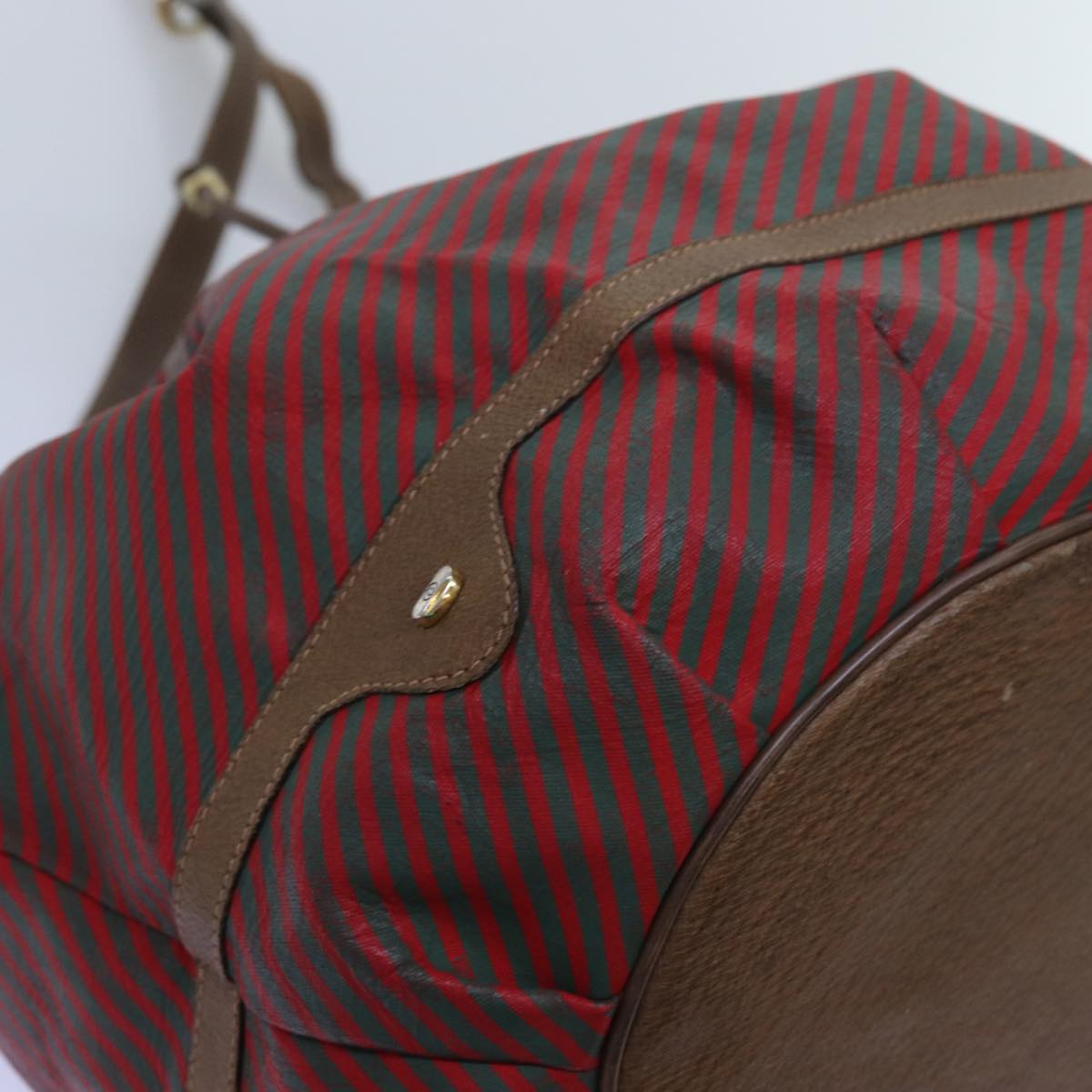 GUCCI Shoulder Bag Coated Canvas Red Green ep4031