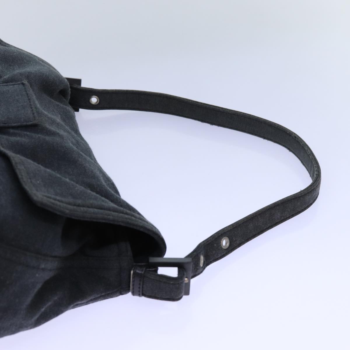 FENDI Mamma Baguette Shoulder Bag Cotton Gray ep4032