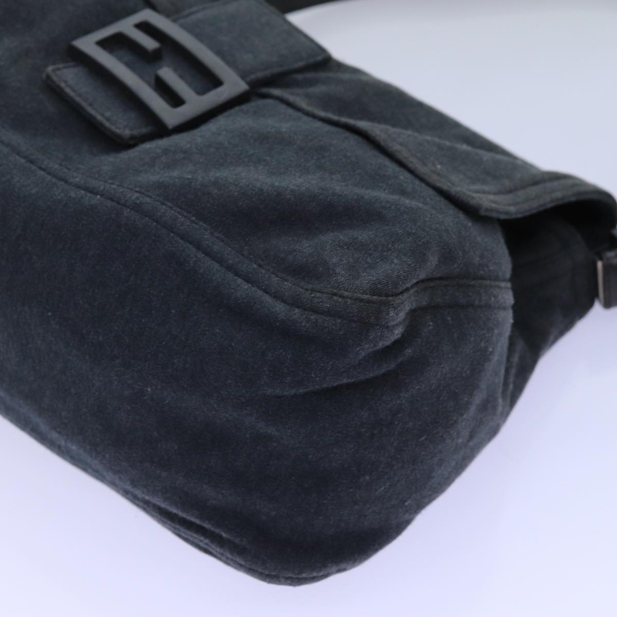 FENDI Mamma Baguette Shoulder Bag Cotton Gray ep4032