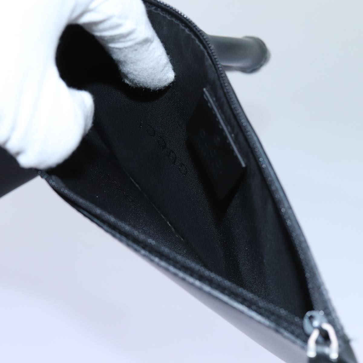 GUCCI Bamboo Hand Bag Nylon Black 001 5577 ep4033
