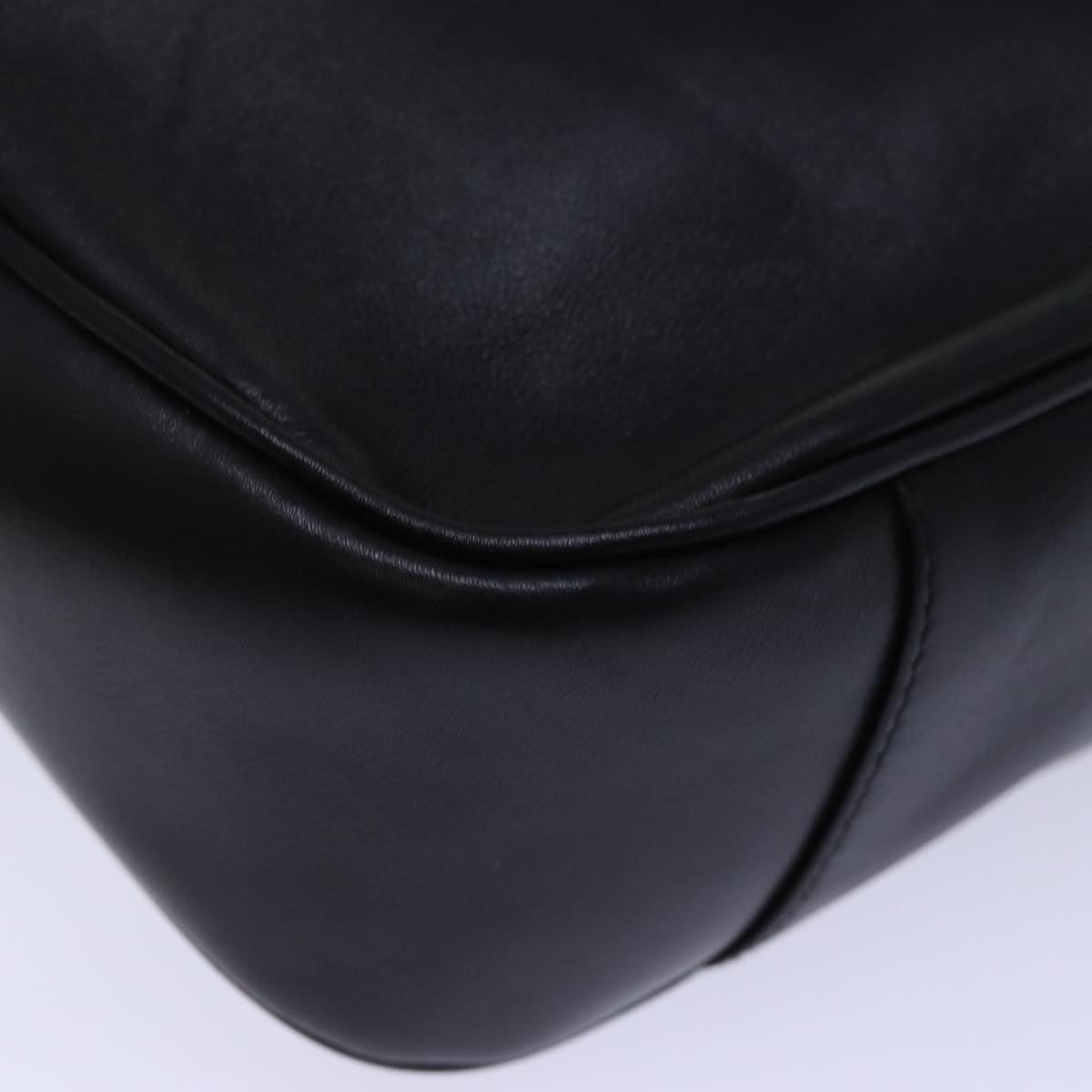 GUCCI Bamboo Hand Bag Leather Black 001 1638 ep4038
