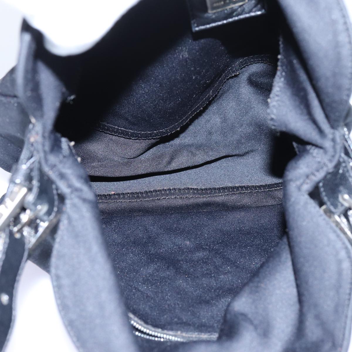 FENDI Mamma Baguette Shoulder Bag Nylon Black ep4044