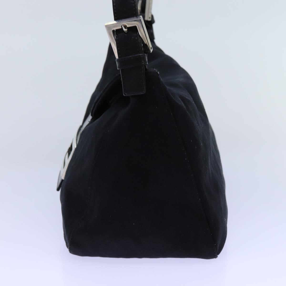 FENDI Mamma Baguette Shoulder Bag Nylon Black ep4044