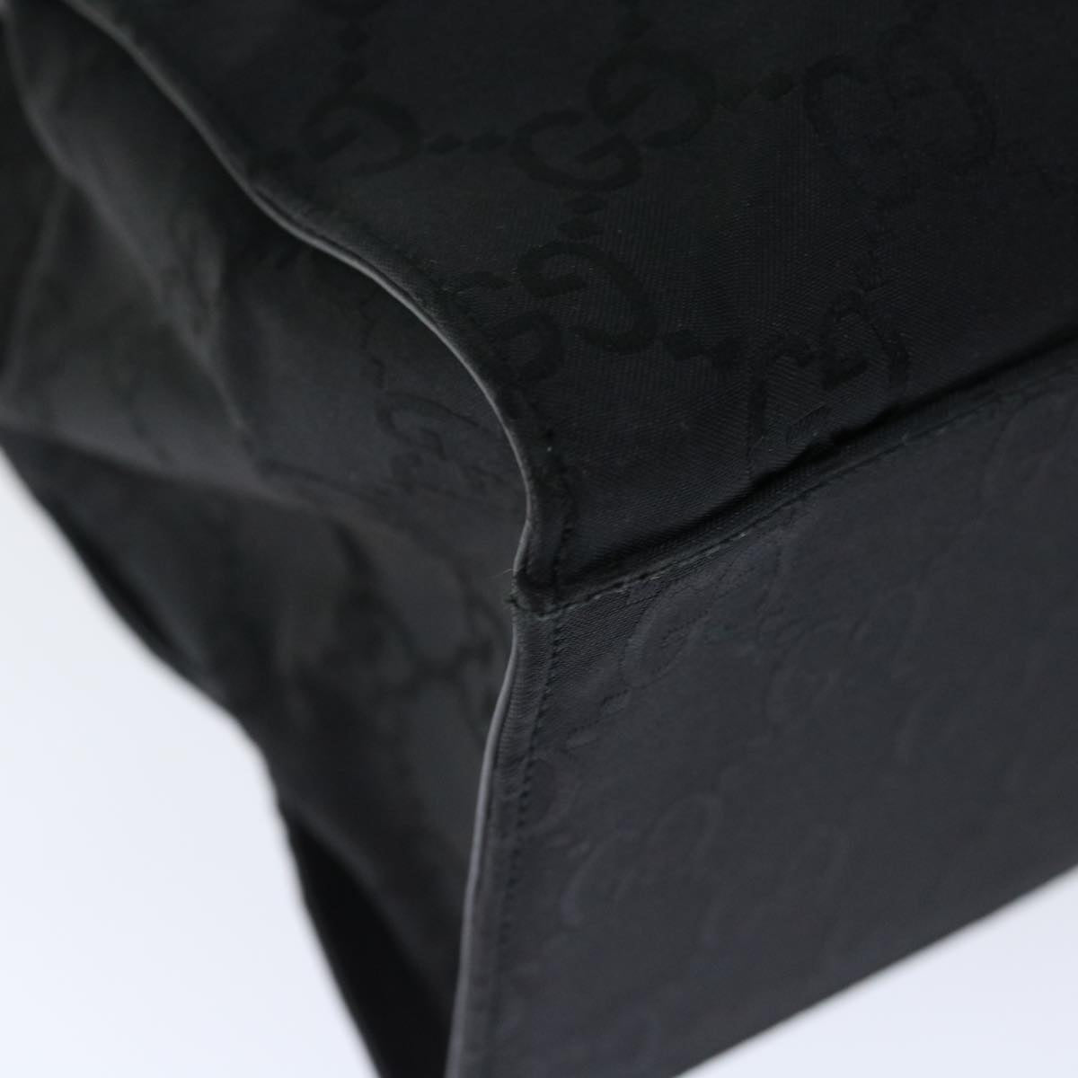 GUCCI Bamboo GG Canvas Hand Bag Nylon Black 002 1010 3754 ep4051