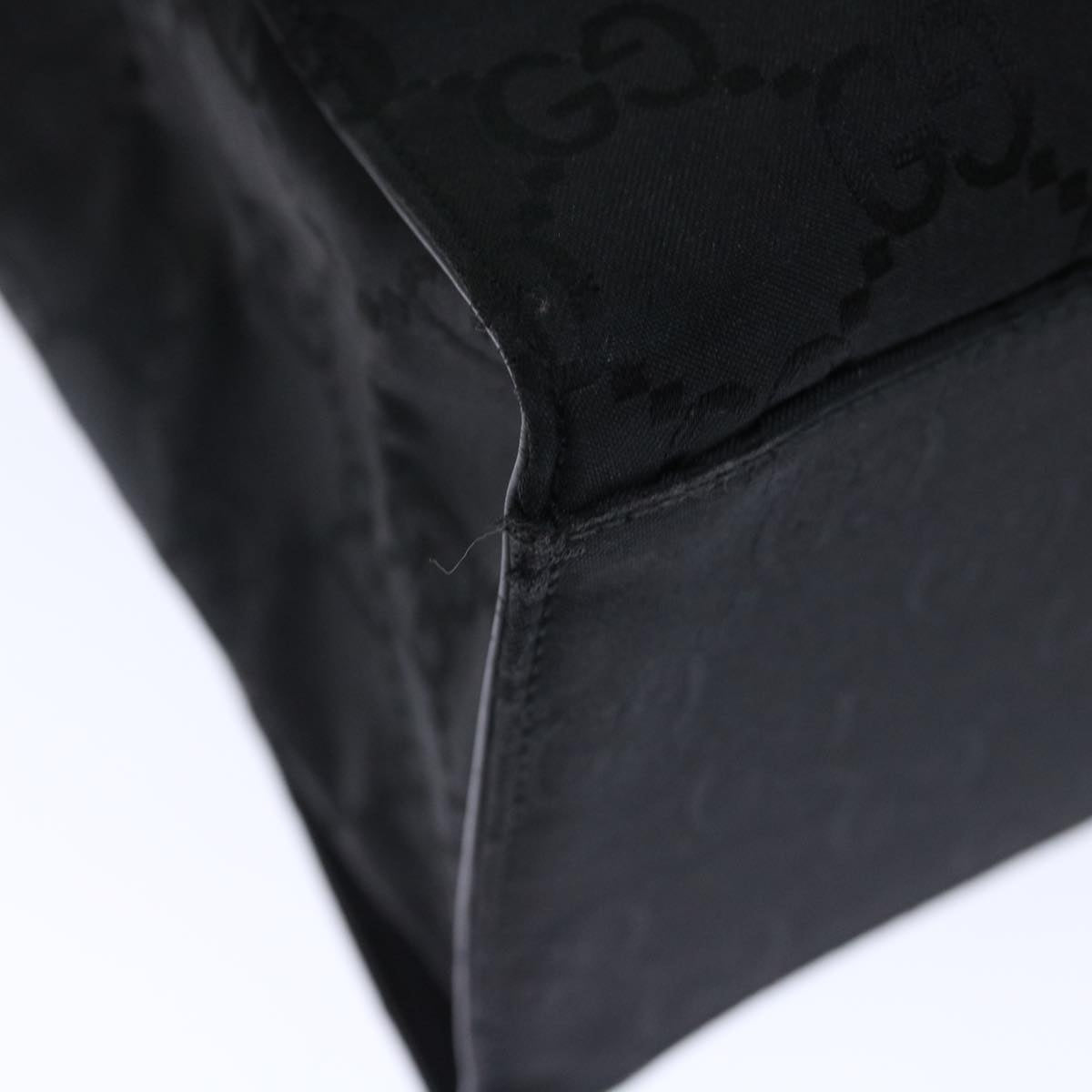 GUCCI Bamboo GG Canvas Hand Bag Nylon Black 002 1010 3754 ep4051