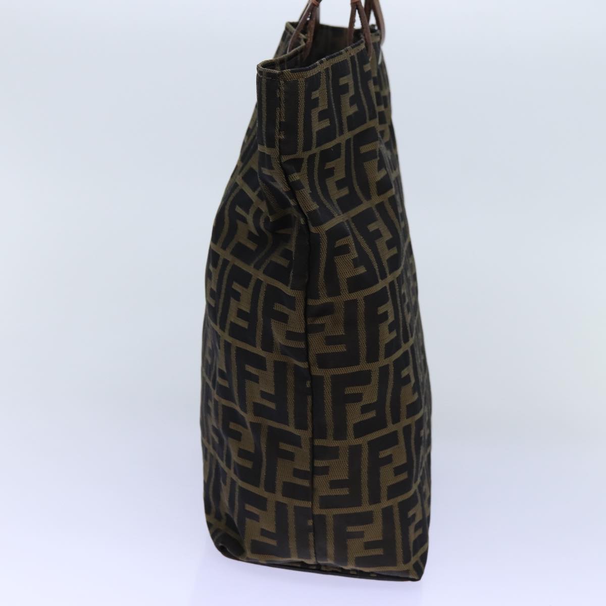 FENDI Zucca Canvas Tote Bag Black Brown ep4053