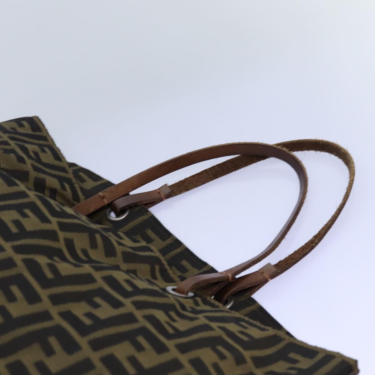 FENDI Zucca Canvas Tote Bag Black Brown ep4053