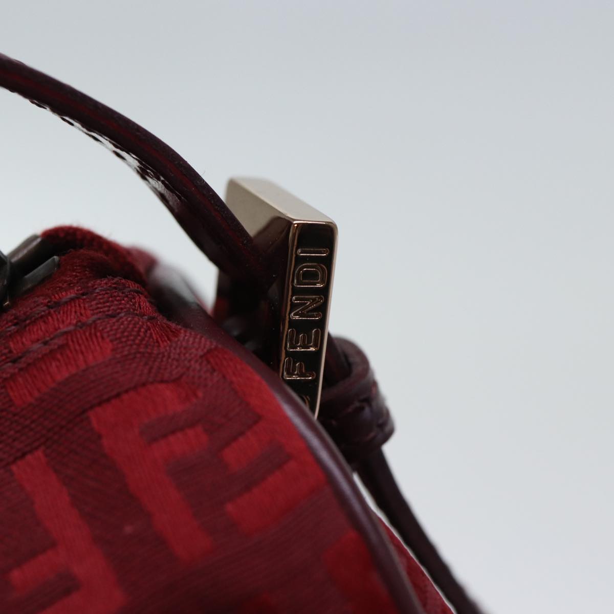 FENDI Zucchino Canvas Hand Bag Red ep4059