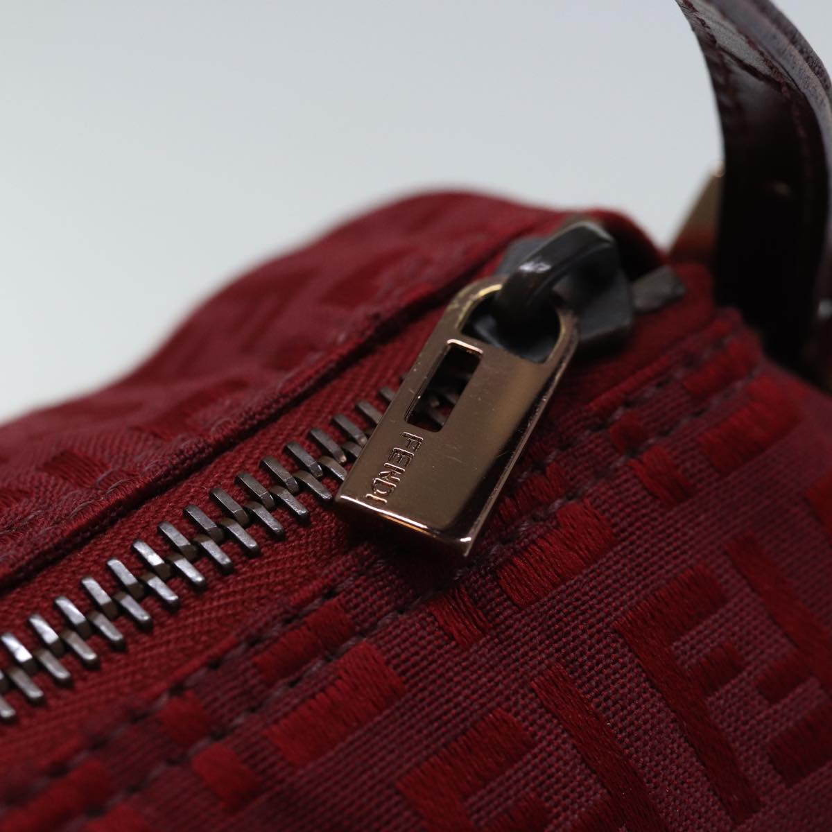 FENDI Zucchino Canvas Hand Bag Red ep4059