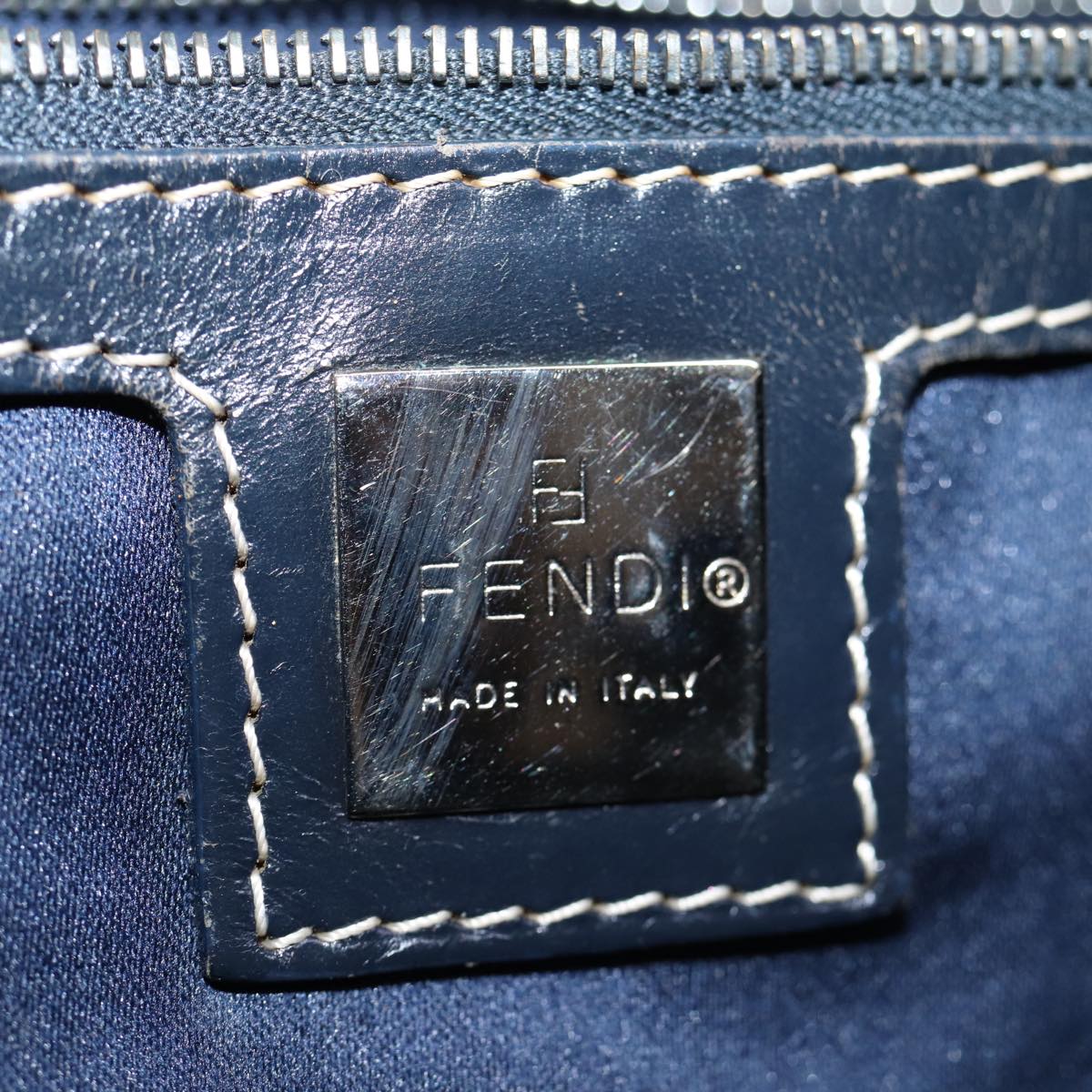 FENDI Zucchino Canvas Tote Bag Navy ep4064
