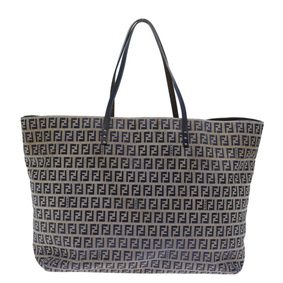 FENDI Zucchino Canvas Tote Bag Navy ep4064