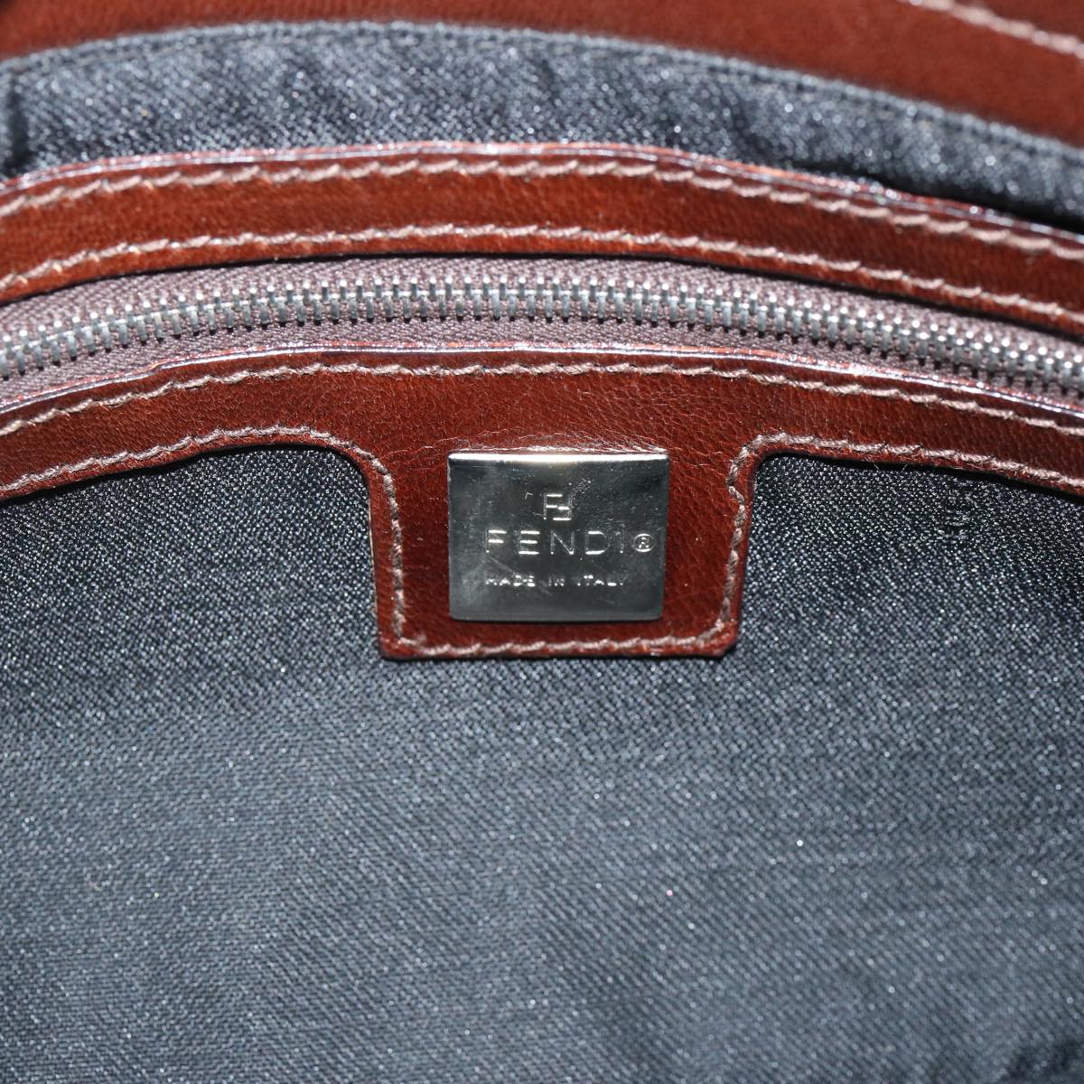 FENDI Mamma Baguette Shoulder Bag Suede Brown ep4073