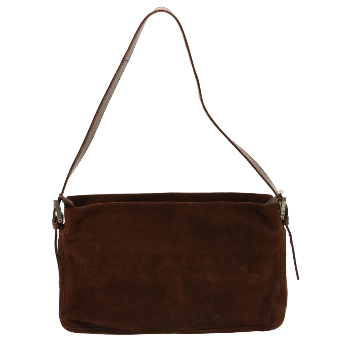 FENDI Mamma Baguette Shoulder Bag Suede Brown ep4073