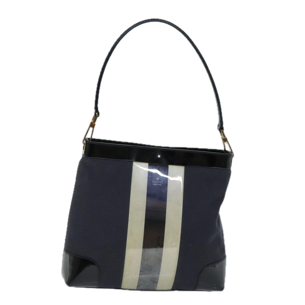 GUCCI Shoulder Bag Canvas Black White 001 4231 ep4077