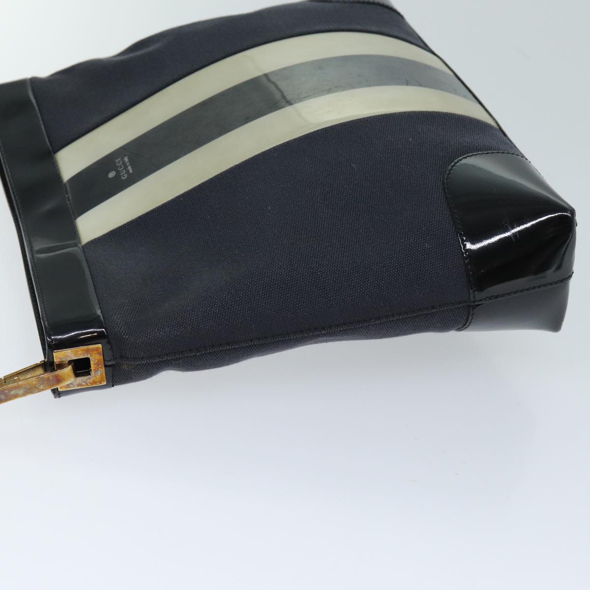 GUCCI Shoulder Bag Canvas Black White 001 4231 ep4077