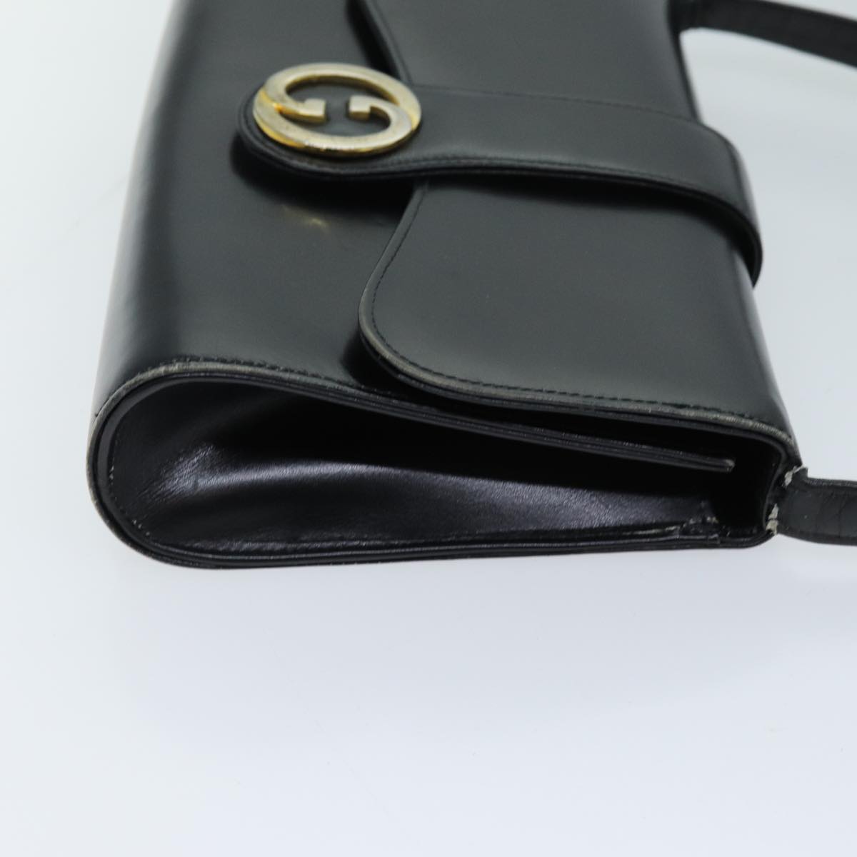 GUCCI Shoulder Bag Leather Black ep4082