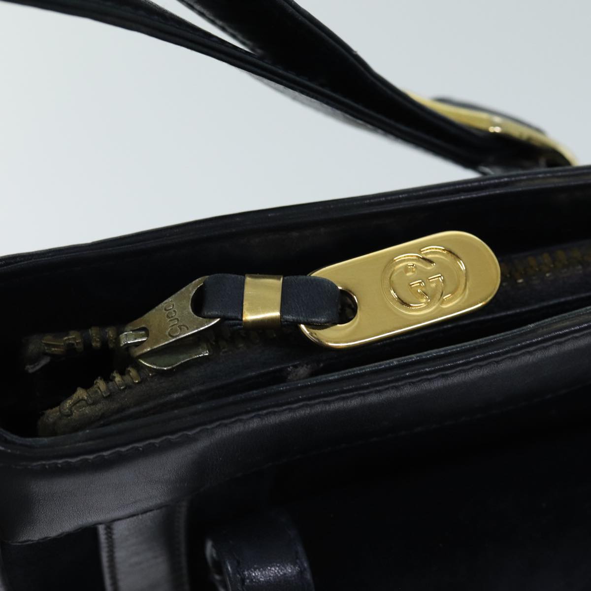 GUCCI Shoulder Bag Suede Navy ep4087
