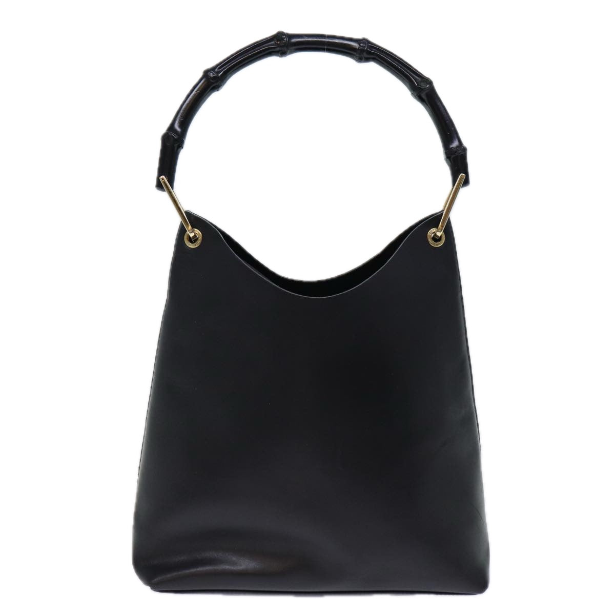 GUCCI Bamboo Shoulder Bag Leather Black 001 2113 1880 ep4100