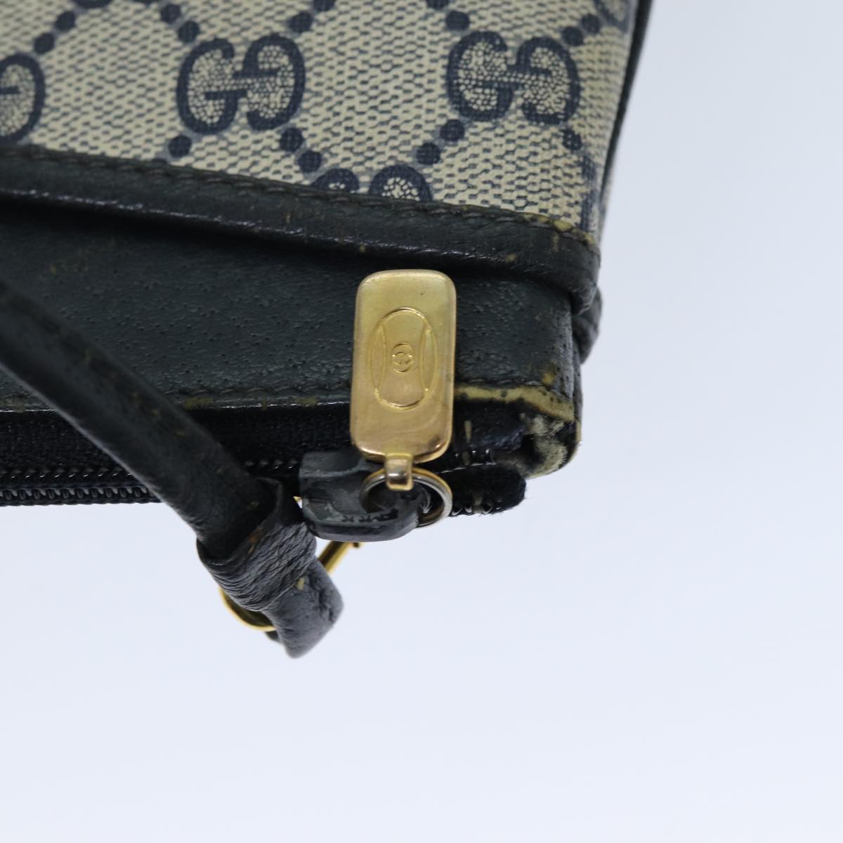 GUCCI GG Plus Supreme Sherry Line Shoulder Bag Navy Red 904 02 026 ep4106