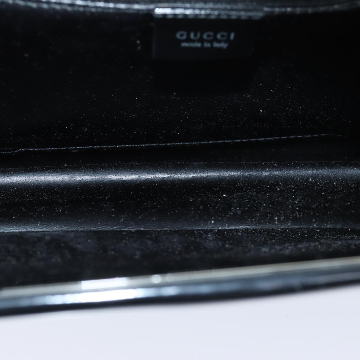 GUCCI Hand Bag Enamel Black 001 3135 ep4107