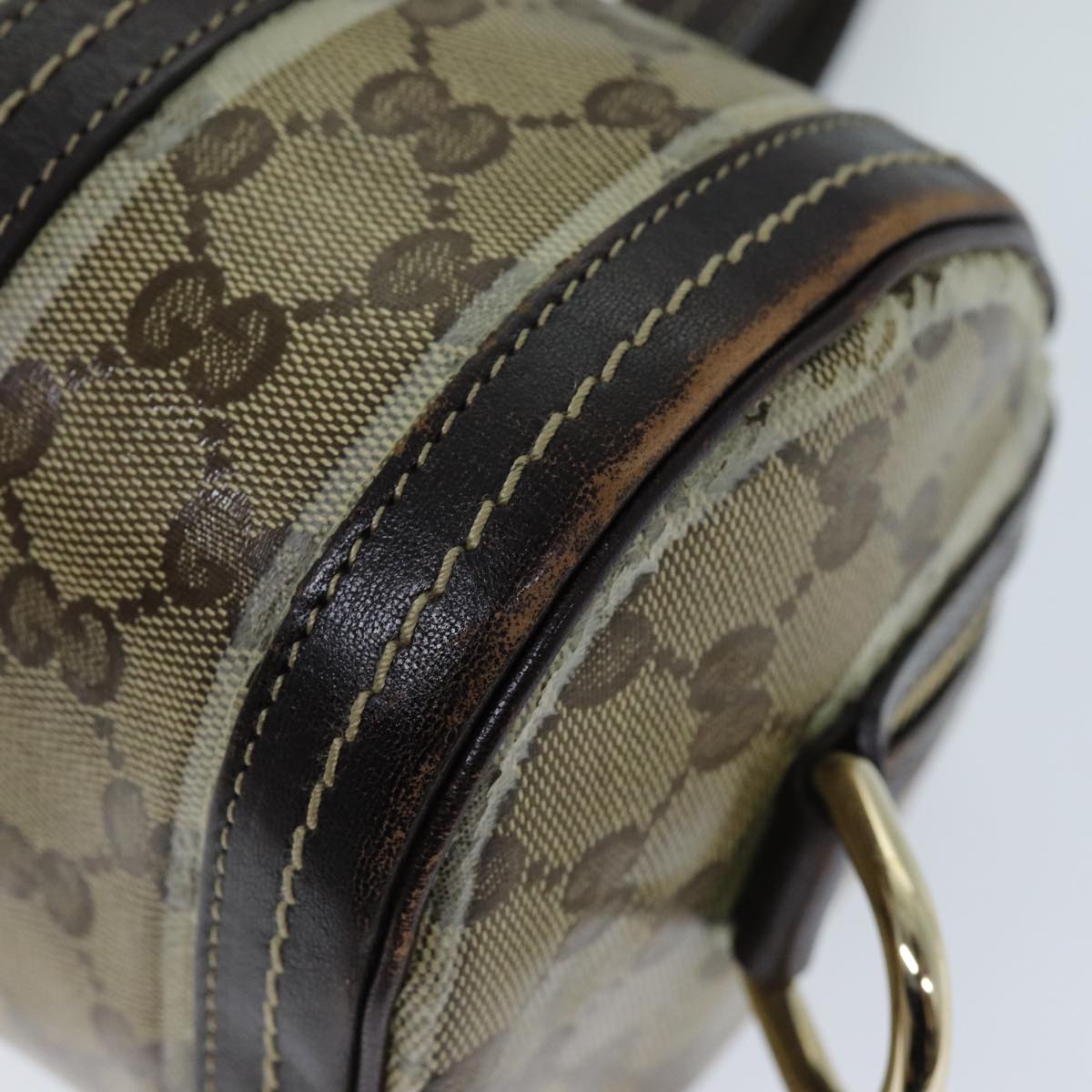GUCCI GG Crystal Hand Bag Coated Canvas Beige 181485 ep4112