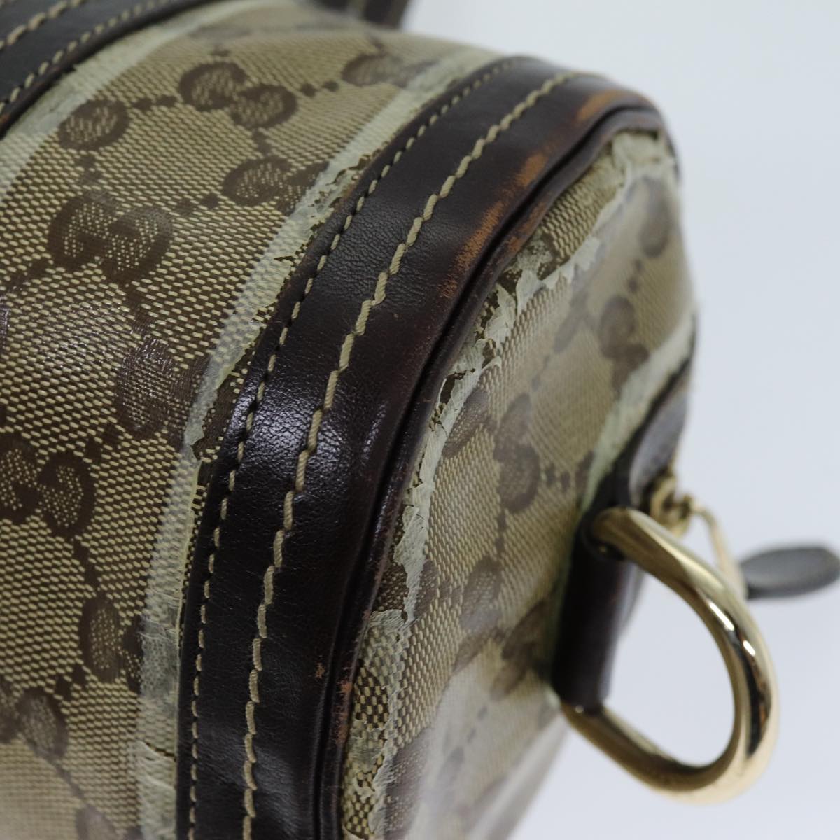 GUCCI GG Crystal Hand Bag Coated Canvas Beige 181485 ep4112