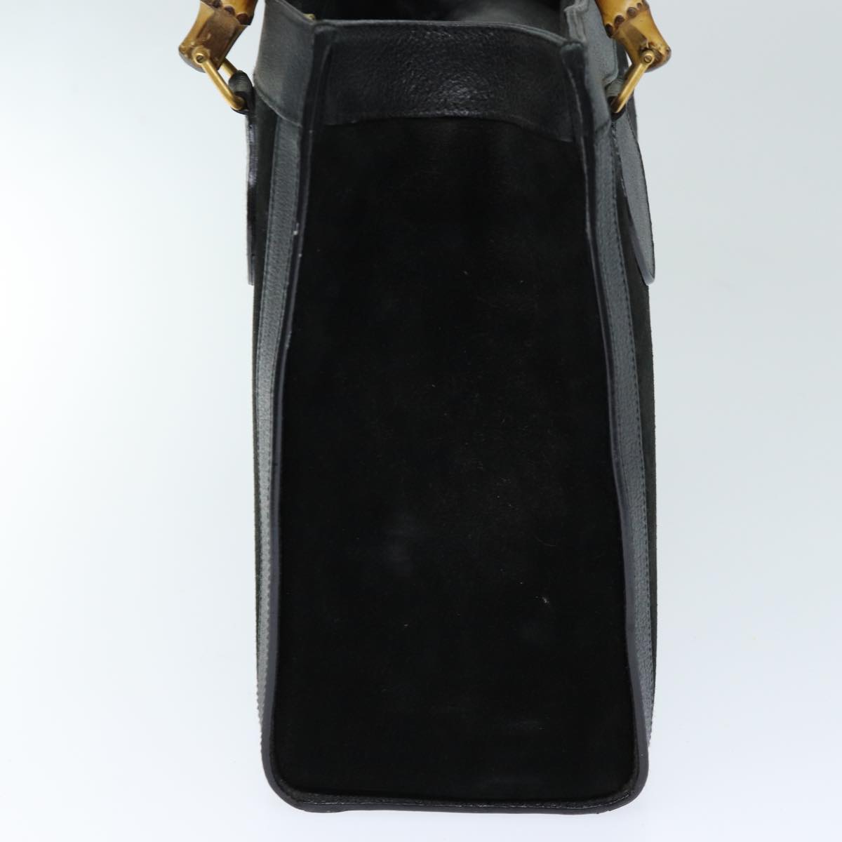 GUCCI Bamboo Hand Bag Suede Black 002 1186 2060 ep4123